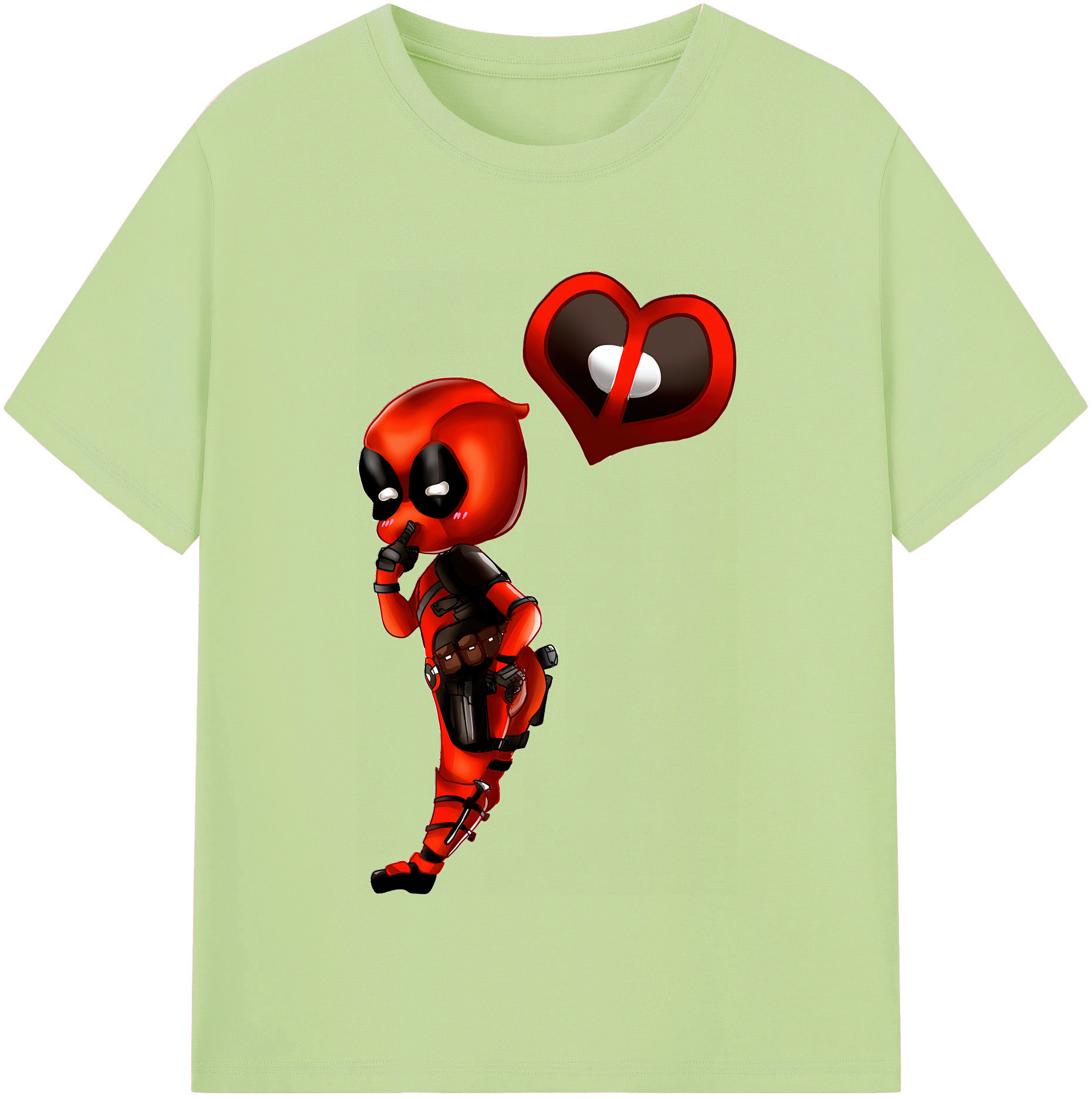 （画像用） Deadpool デッドプール 綿100％半袖Tシャツ（フロントプリント）